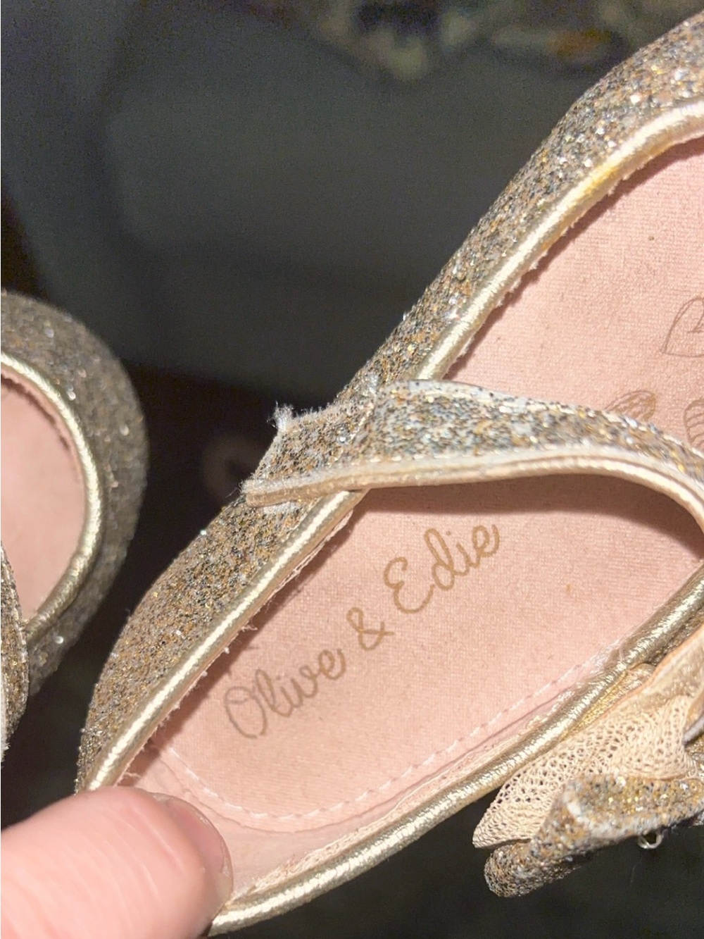 Sparkle Mary Jane Dress Shoes for Girls - Gold Glitter - Picture 5 of 5
